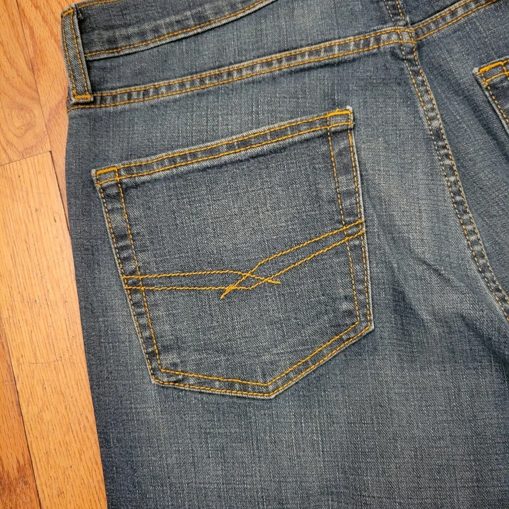Signature Levi Strauss S51 Straight‎ Fit Flex Jeans 32x32 Blue Denim IRREGULAR